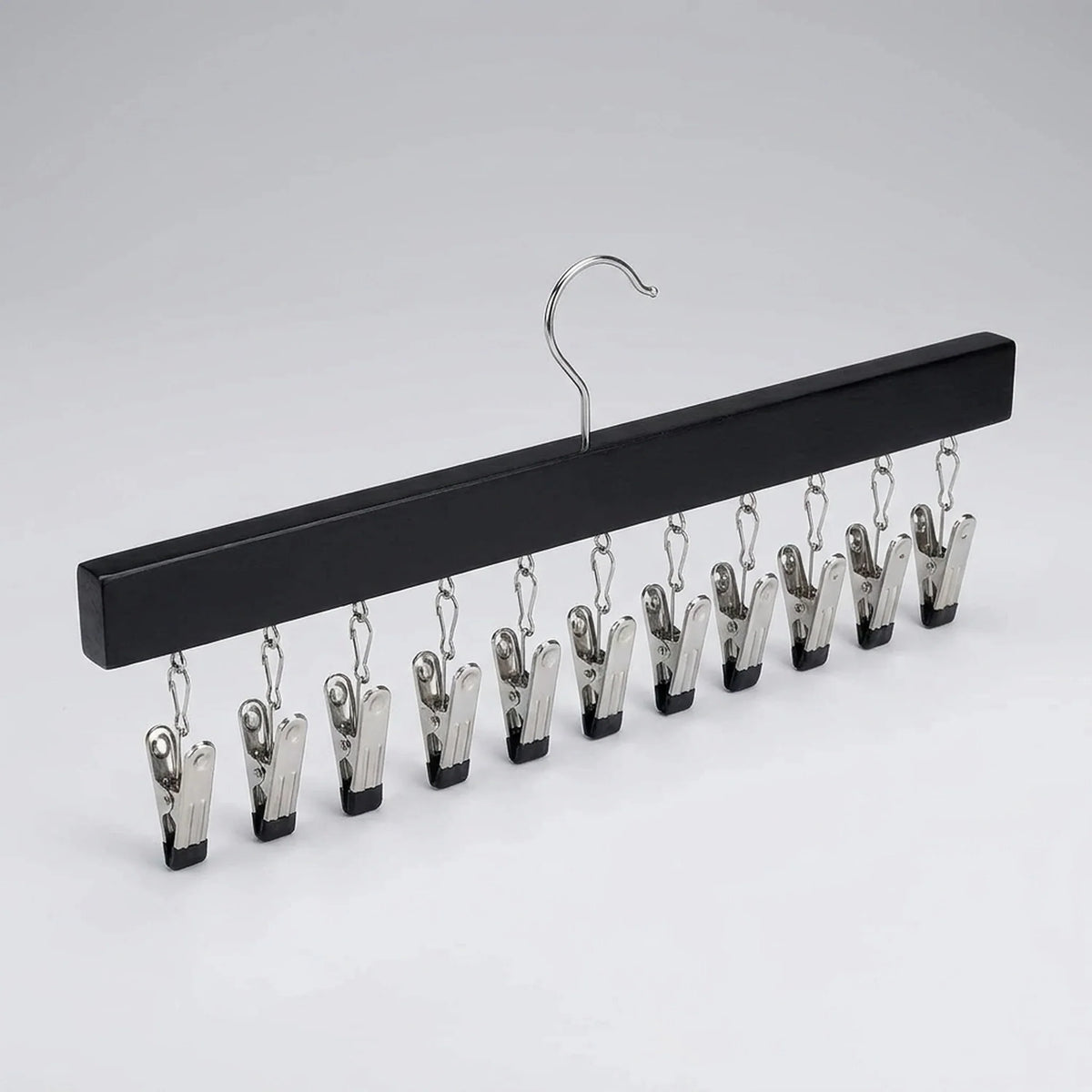 Hat Organizer Wooden Wall Display 12 Clips
