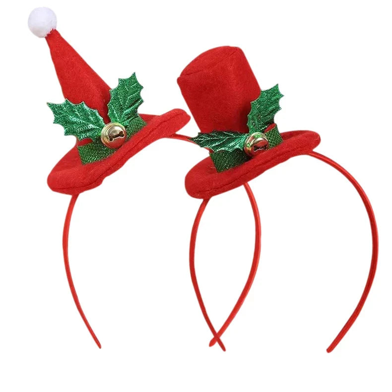 Headband Santa Hat & Plant Motif Lightweight Flexible