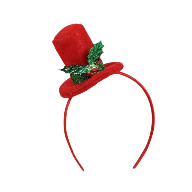 Headband Santa Hat & Plant Motif Lightweight Flexible