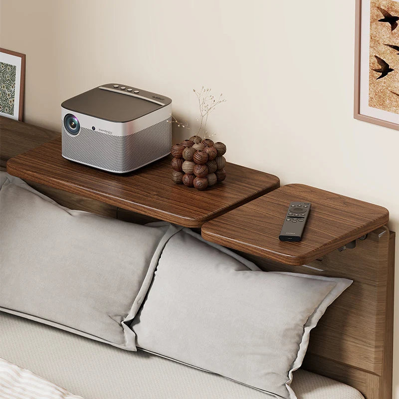 Headboard Shelf Clamp-On Non-Slip With Cable Channel