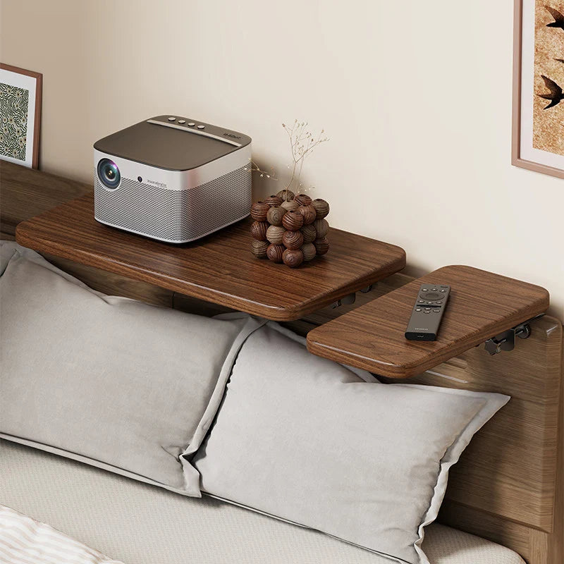 Headboard Shelf Clamp-On Non-Slip With Cable Channel