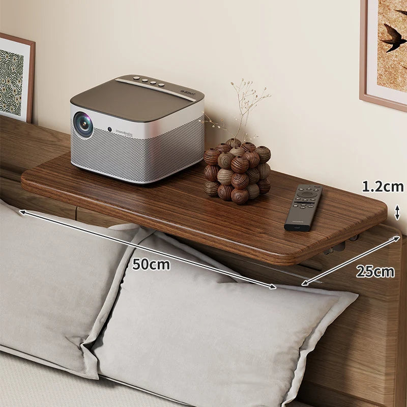 Headboard Shelf Clamp-On Non-Slip With Cable Channel