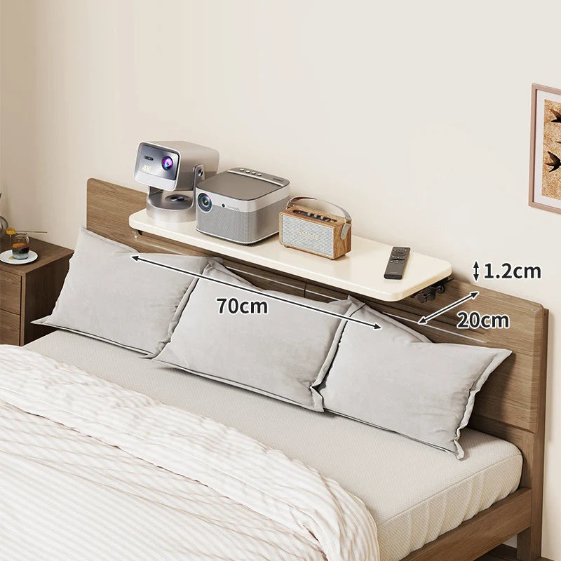 Headboard Shelf Slim Floating Design Hidden Brackets