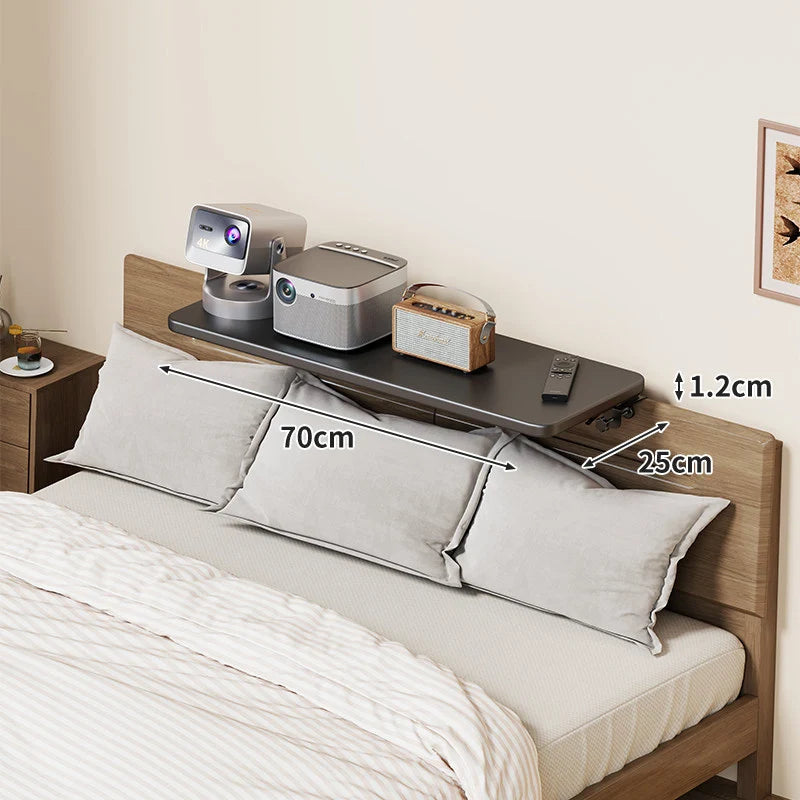 Headboard Shelf Slim Floating Design Hidden Brackets