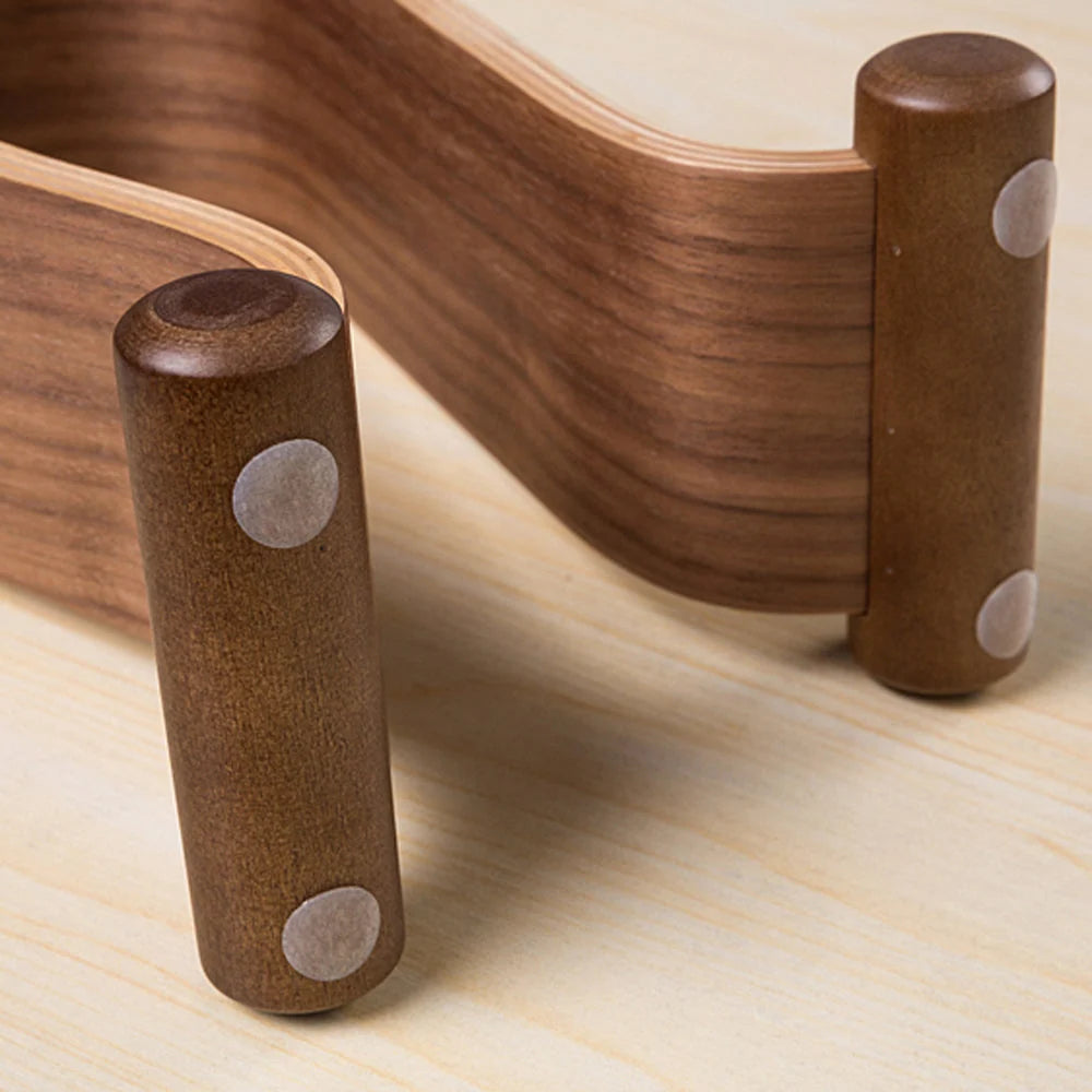 Headphone Stand Walnut Wood Non-Slip Base