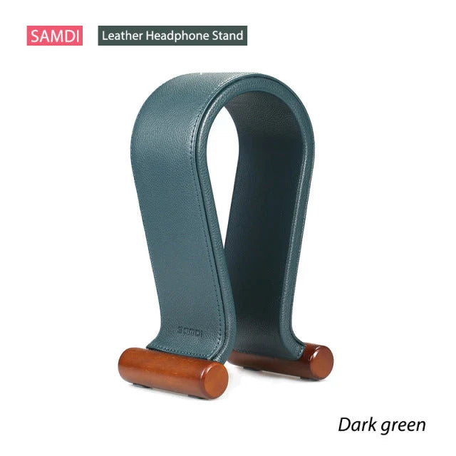 Headphone Stand Walnut Wood Non-Slip Base
