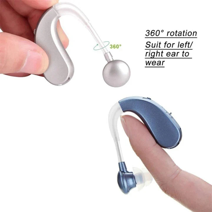 Hearing Amplifier Behind-the-Ear Rechargeable Wireless Streaming