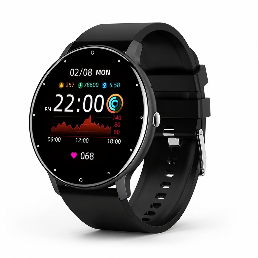Heart Rate & Blood Oxygen Bluetooth-Enabled Fitness Watch