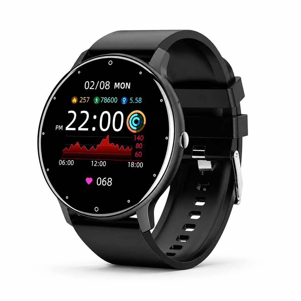 Heart Rate & Blood Oxygen Bluetooth-Enabled Fitness Watch