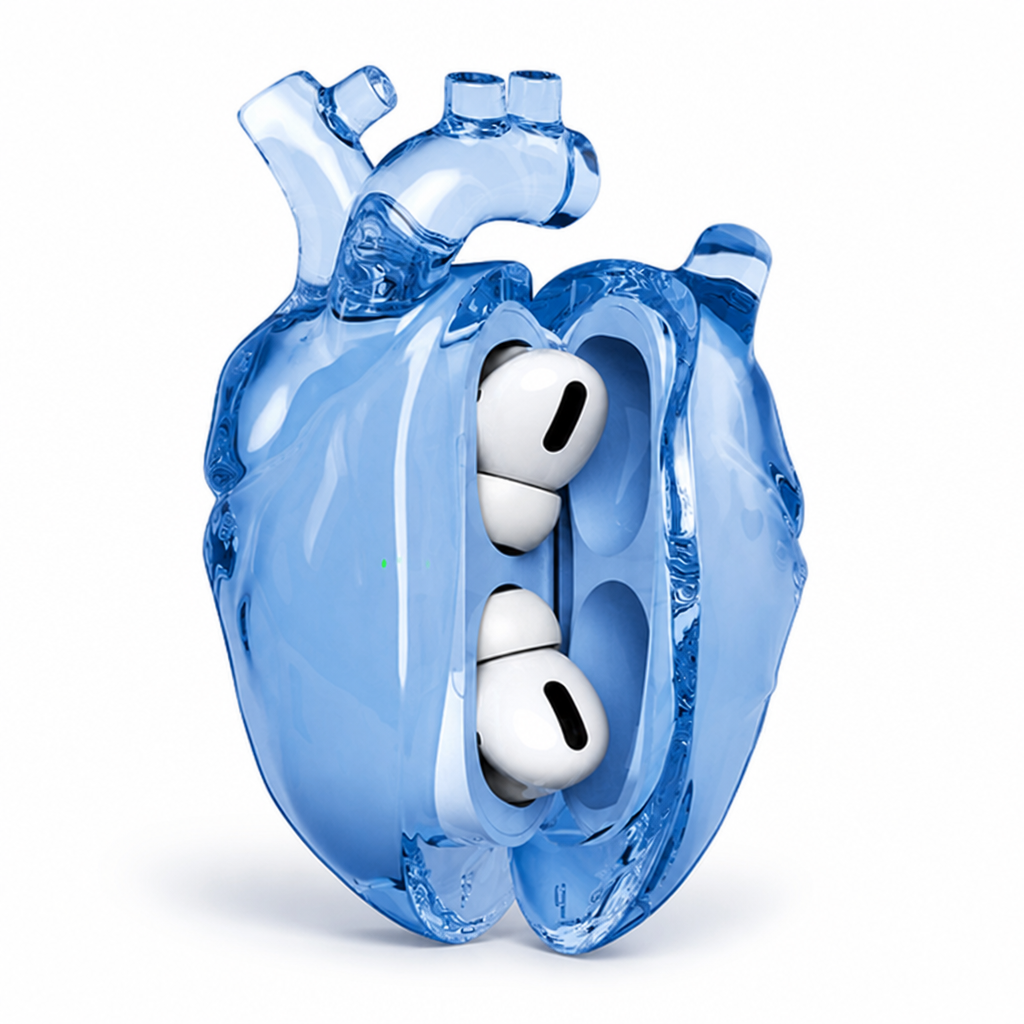 Heart-Shaped Soft Protective AirPods Case (Fits Pro & AirPods 3)