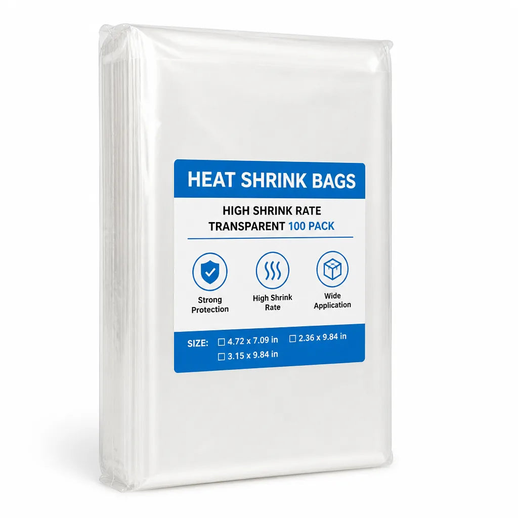 Heat Shrink Bags High Shrink Rate Transparent 100 Pack
