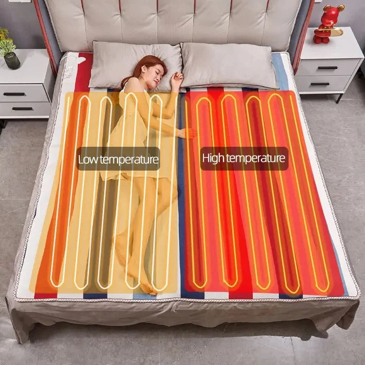 Heated Blanket Plush Adjustable Heat Settings