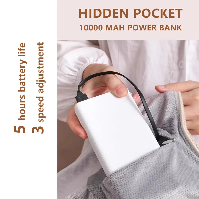 Heated Blanket USB-Powered Adjustable Heat 3 Settings Soft Fleece