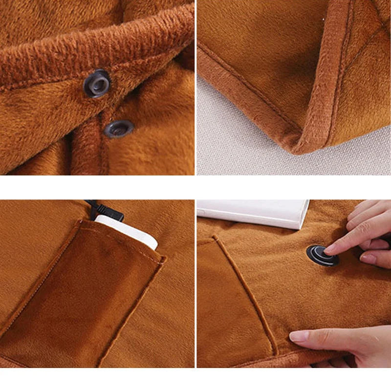 Heated Blanket USB-Powered Soft Lightweight Portable Warmth