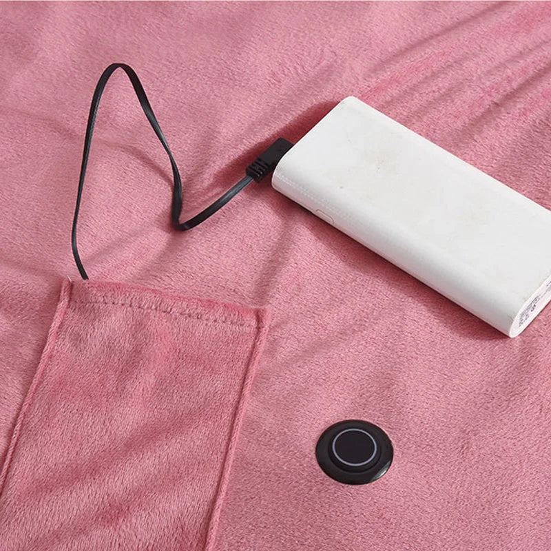 Heated Blanket USB-Powered Soft Lightweight Portable Warmth