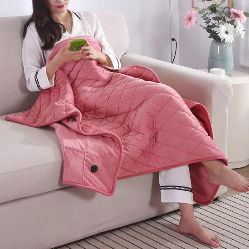 Heated Blanket USB-Powered Soft Lightweight Portable Warmth