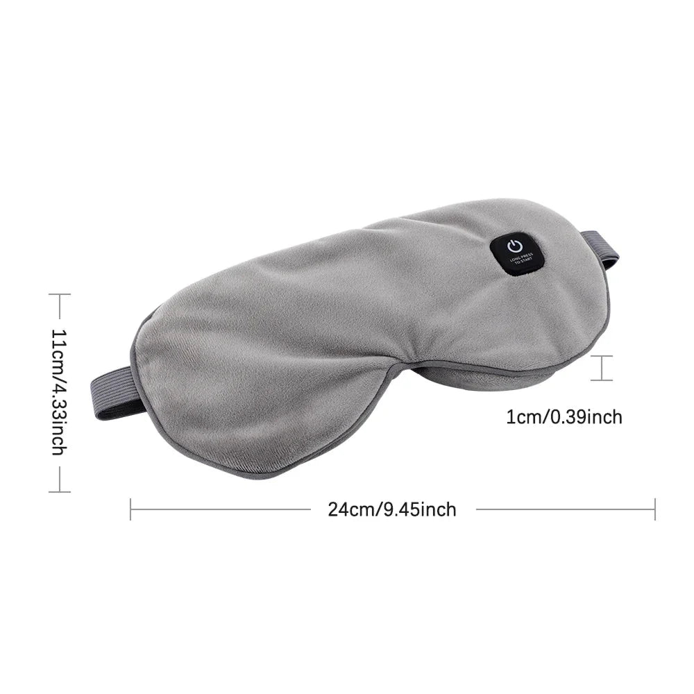 Heated Eye Mask Adjustable Warmth Complete Blackout Cordless Rechargeable
