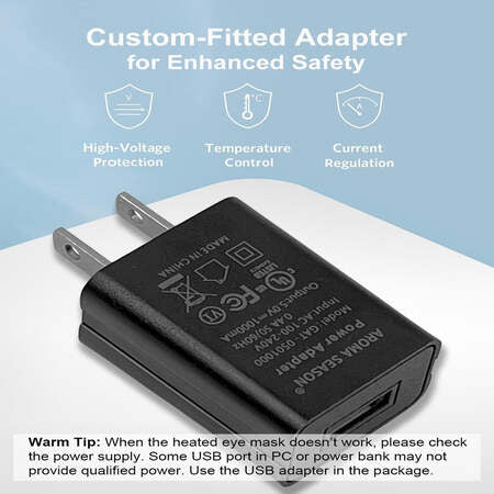 Heated Eye Mask USB-Powered 5 Heat Levels & Timer