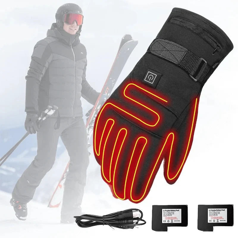 Heated Gloves 3 Heat Modes Touchscreen Wind-Resistant Shell