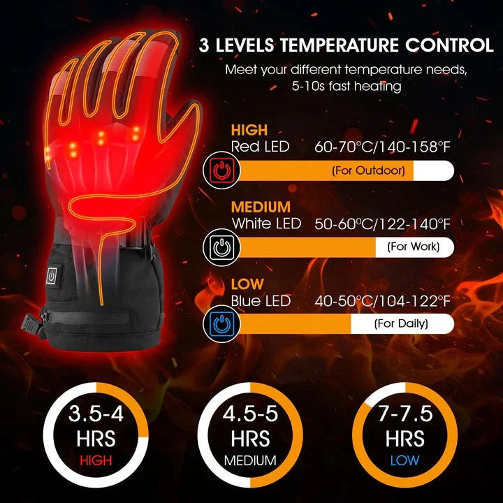 Heated Gloves Far Infrared Touchscreen Up to 6 Hours