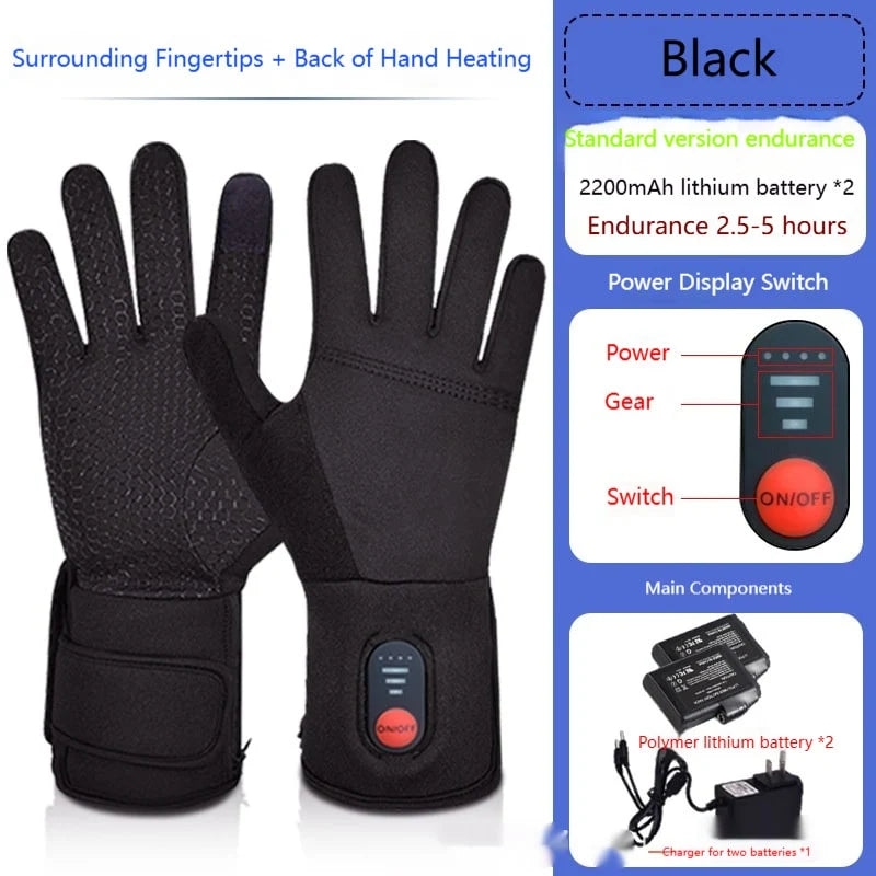 Heated Gloves Rechargeable Touchscreen Three Heat Levels
