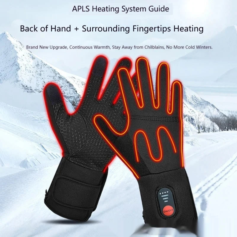 Heated Gloves Rechargeable Touchscreen Three Heat Levels
