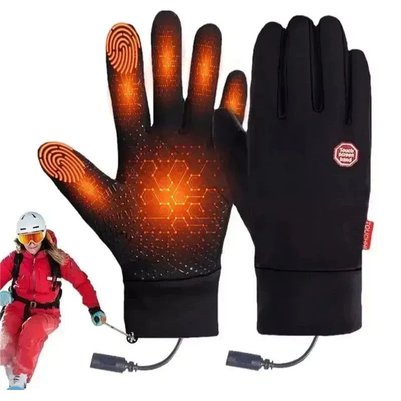 Heated Gloves Touchscreen Compatible Non-Slip USB Rechargeable