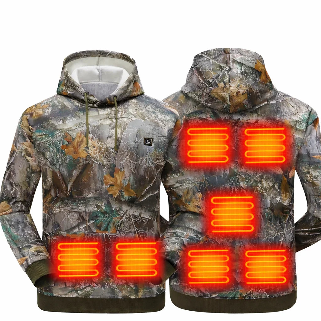 Heated Hoodie USB-Powered Three Heat Settings Stretch Fabric