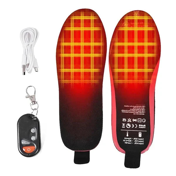 Heated Insoles Rechargeable Wireless Remote Slim & Breathable