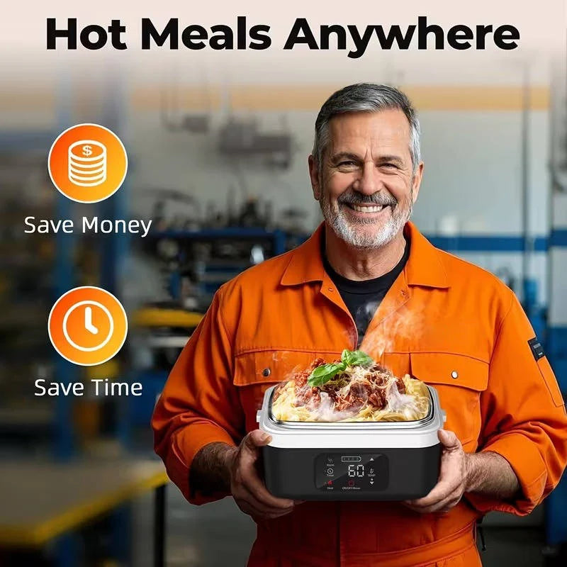 Heated Lunch Box Cordless 12000mAh Leak-Proof Stainless Steel