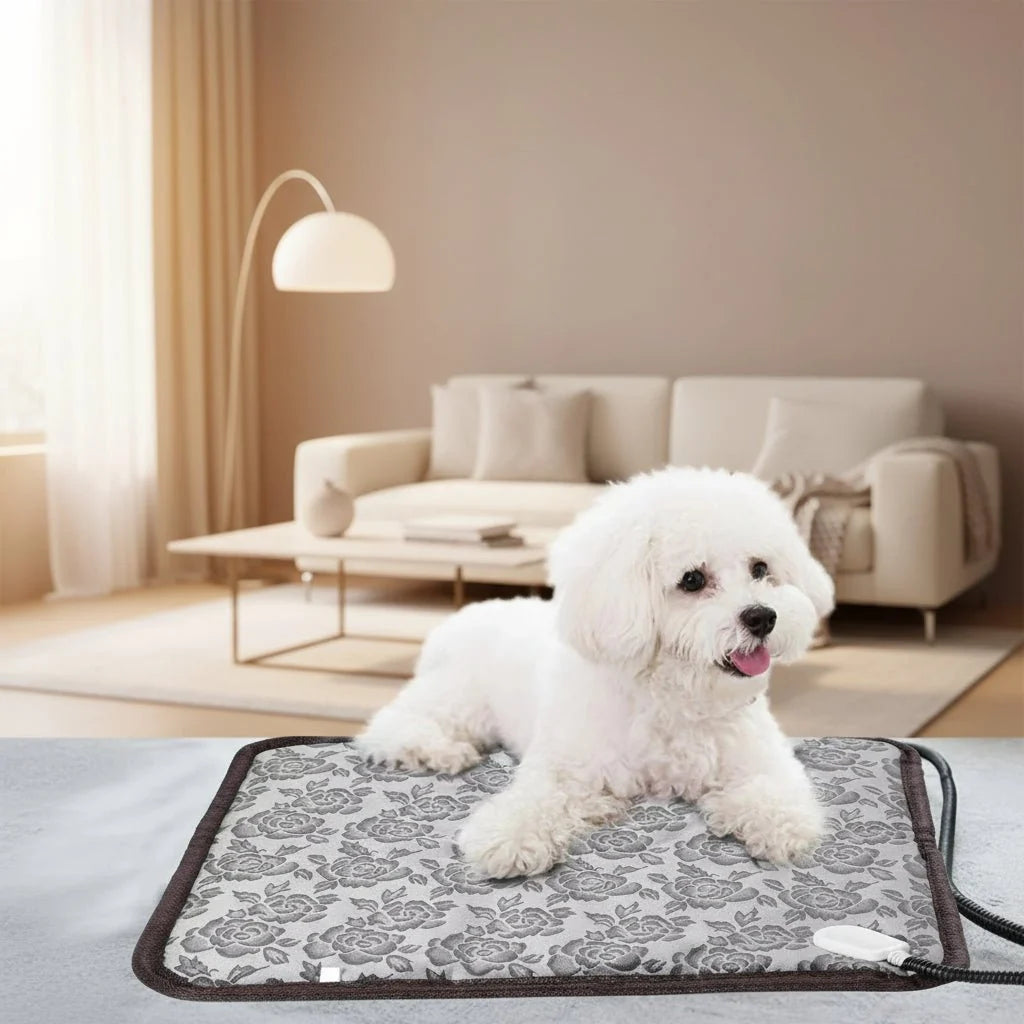 Heated Pet Mat Adjustable Temperature Waterproof Surface