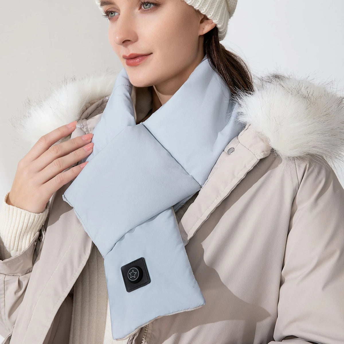 Heated Scarf USB-Powered Adjustable Three Heat Settings Up to 7 Hours Warmth