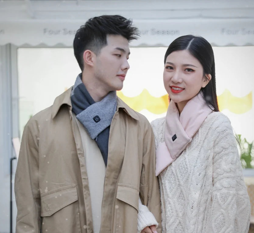 Heated Scarf USB-Powered Adjustable Three Heat Settings Up to 7 Hours Warmth