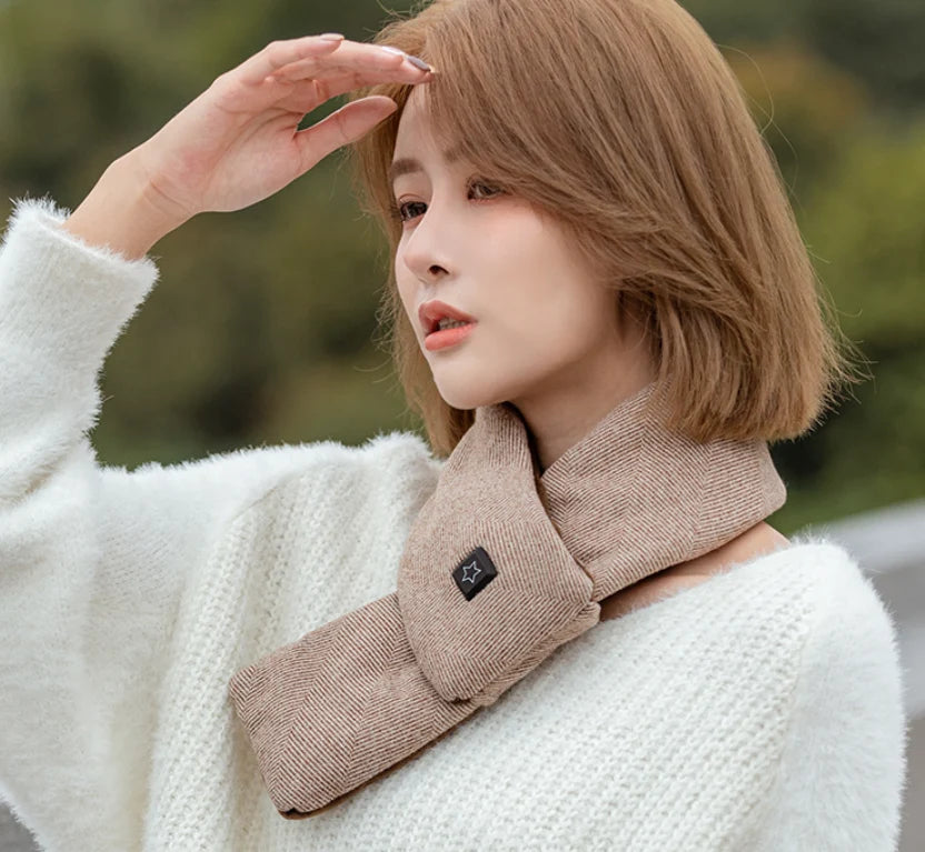 Heated Scarf USB-Powered Adjustable Three Heat Settings Up to 7 Hours Warmth