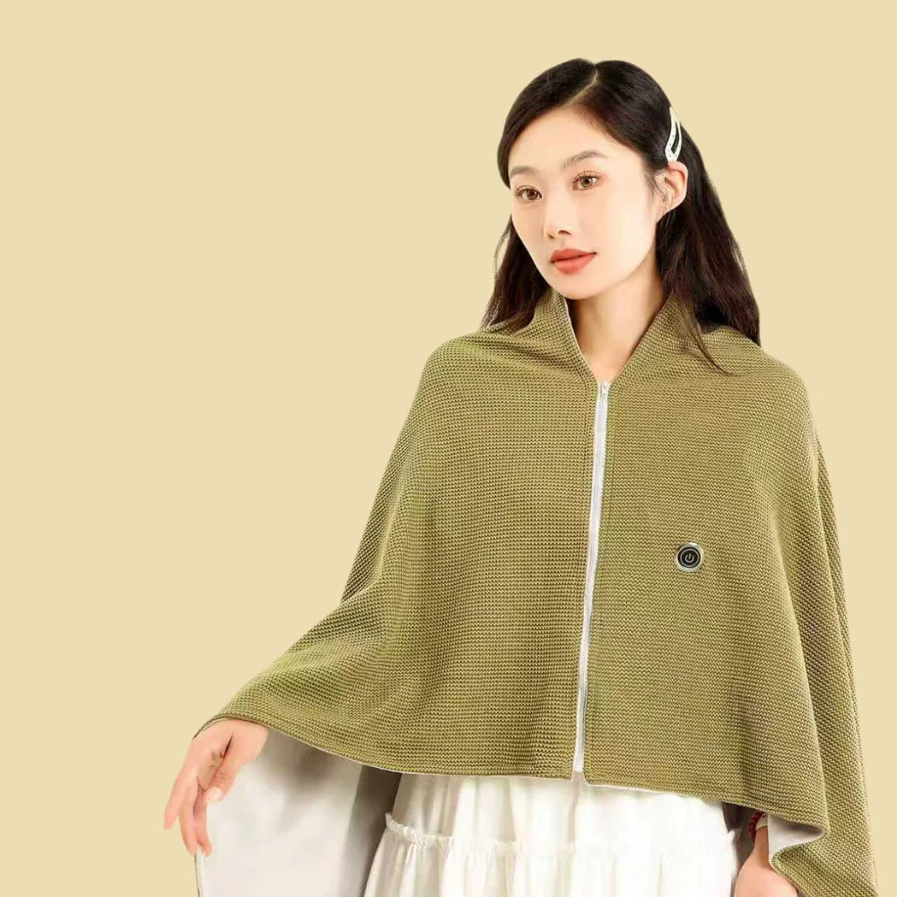 Heated Shawl Wrap USB-Powered Three Heat Settings