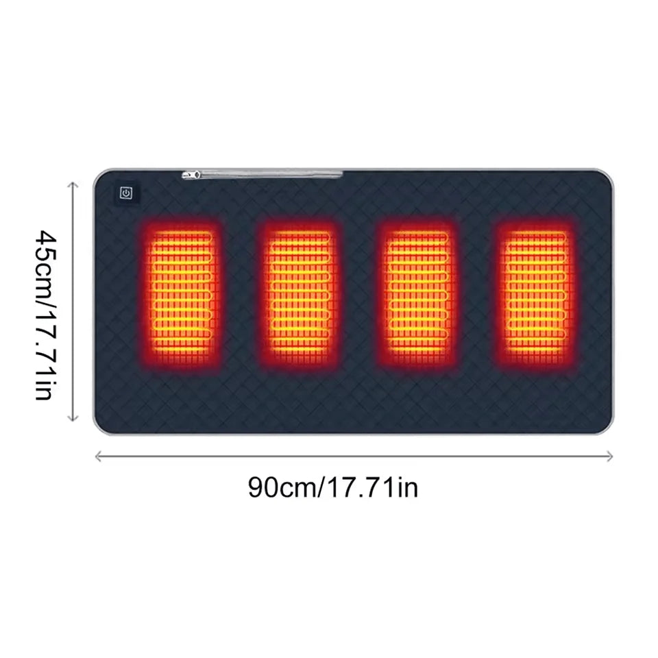 Heated Sleeping Pad USB-Powered Multiple Heating Zones Quoted Fabric