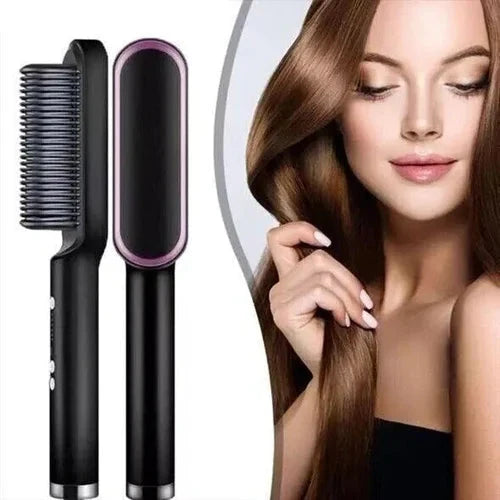 Heated Styling Comb Adjustable Heat Ion Frizz Control Portable