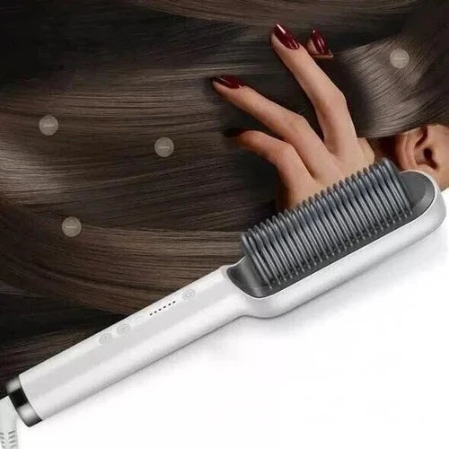 Heated Styling Comb Adjustable Heat Ion Frizz Control Portable