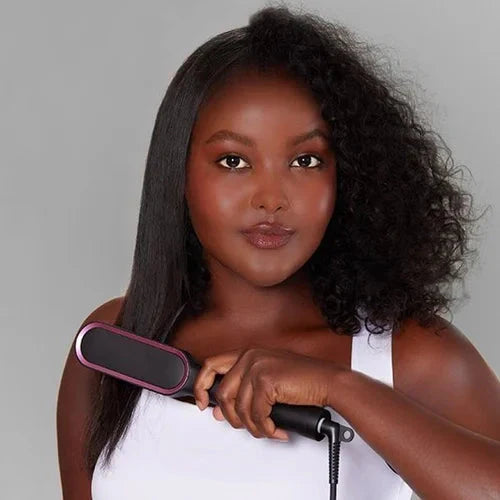 Heated Styling Comb Adjustable Heat Ion Frizz Control Portable