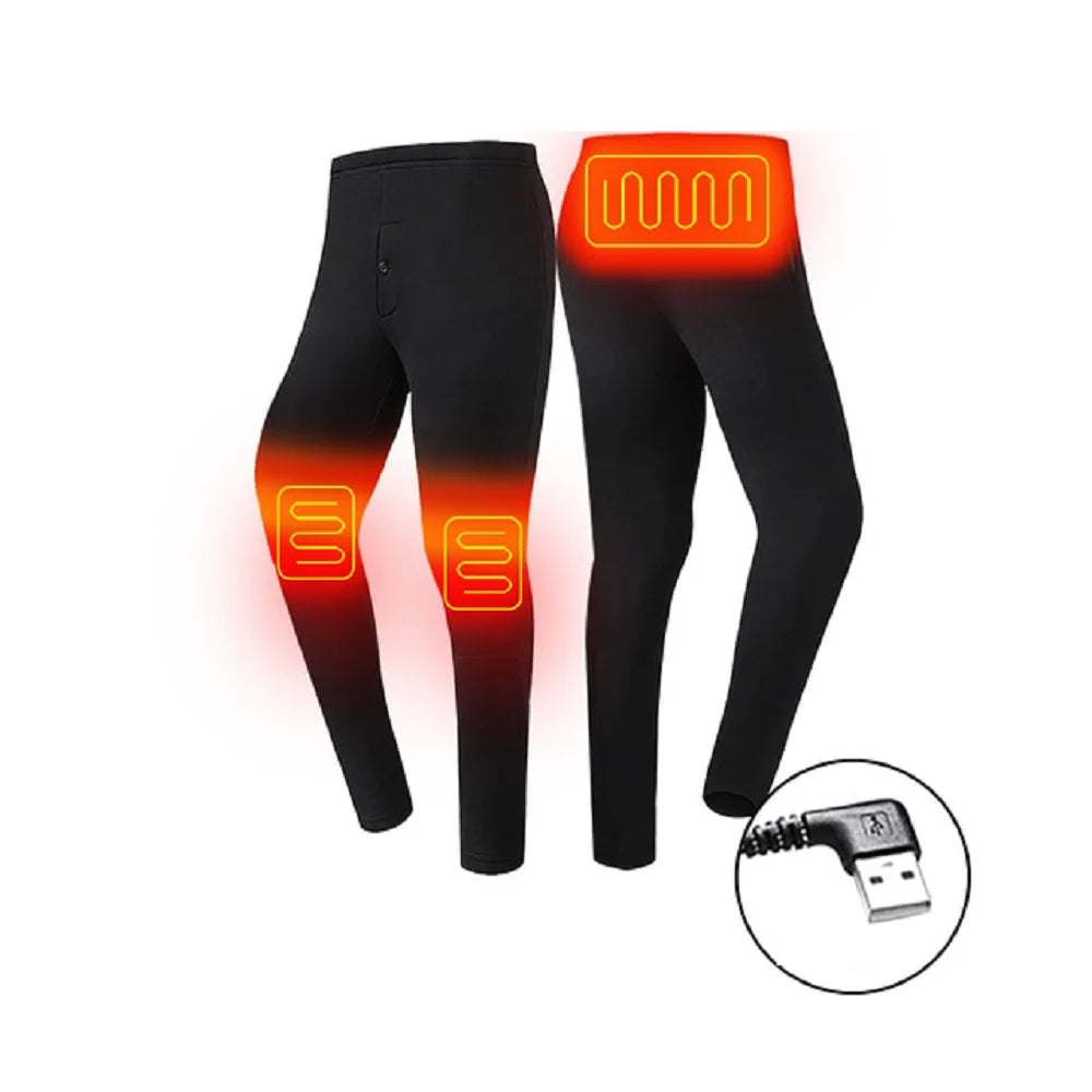 Heated Thermal Underwear Set USB-Powered 2-Piece