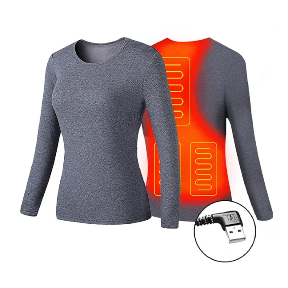 Heated Thermal Underwear Set USB-Powered 2-Piece