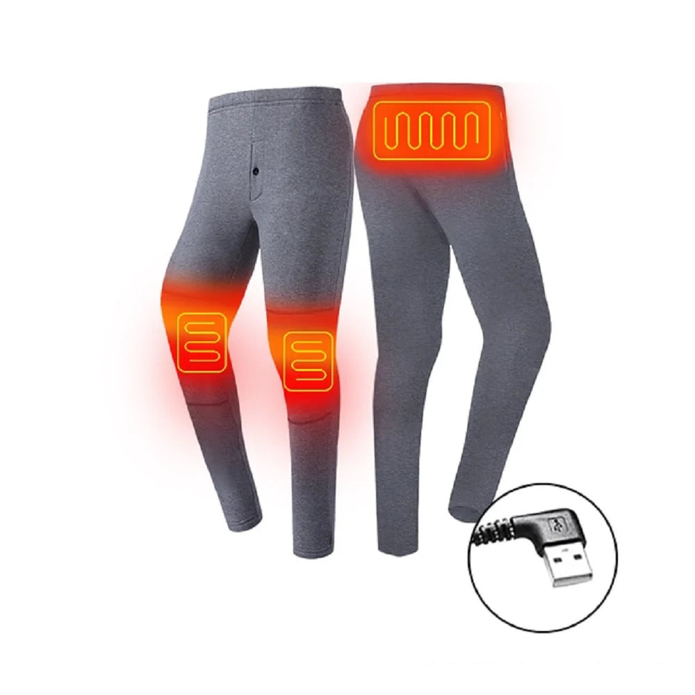 Heated Thermal Underwear Set USB-Powered 2-Piece