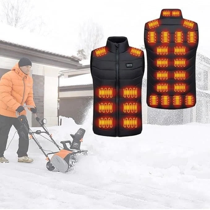 Heated Vest USB-Powered 28 Heating Zones Quilted Design