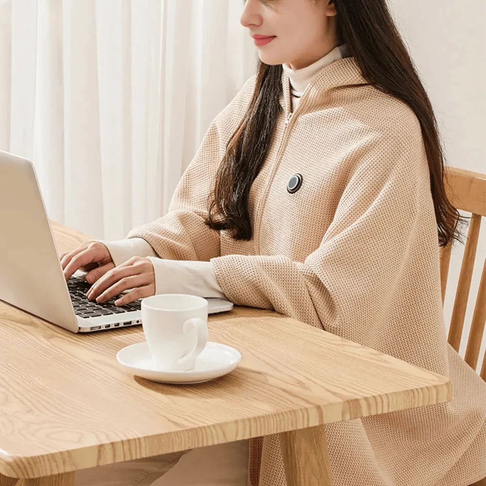 Heated Wrap Blanket USB-Powered Adjustable Heat Settings