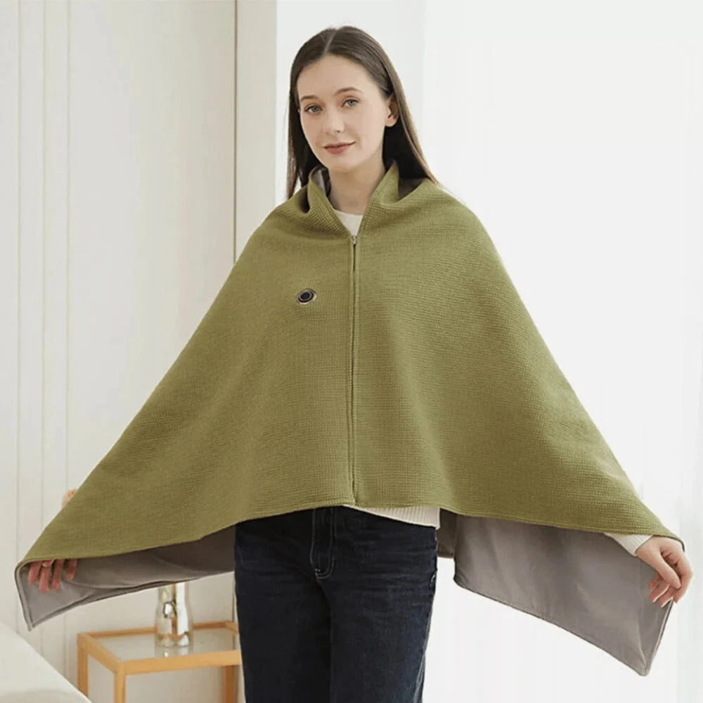 Heated Wrap Blanket USB-Powered Adjustable Heat Settings