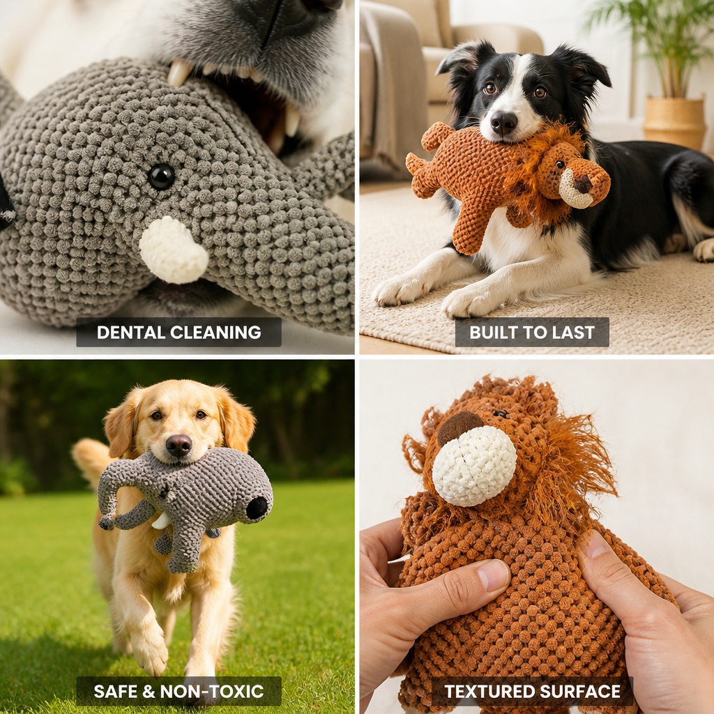 Heavy-Duty Dental-Cleaning Dog Chew Toy