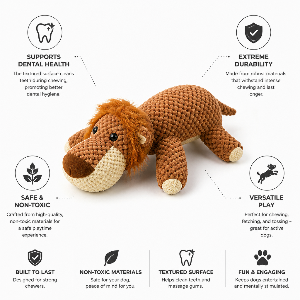 Heavy-Duty Dental-Cleaning Dog Chew Toy