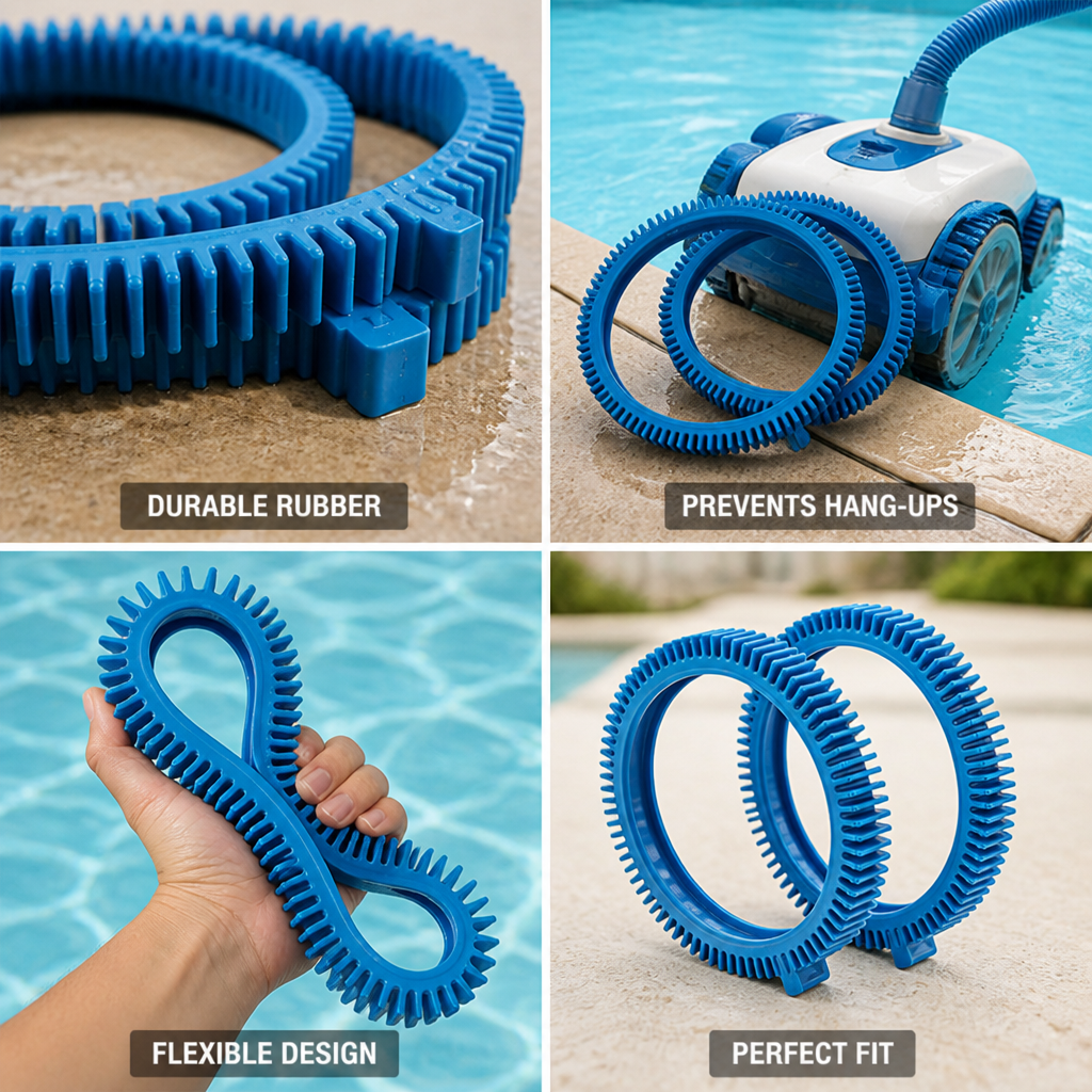 Heavy-Duty Rubber Super-Hump Pool Cleaner Tires (For Hayward Poolvergnuegen)