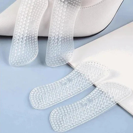 Heel Cushion Inserts Clear Contoured Textured Surface