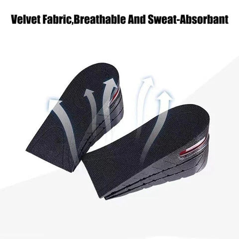 Height Increase Insoles Adjustable Up To 3.5 Inch Shock-Absorbing